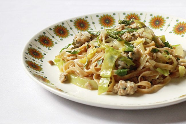 Cabbage in pasta recipe