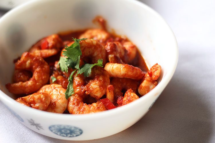 Spicy Tomato Prawns