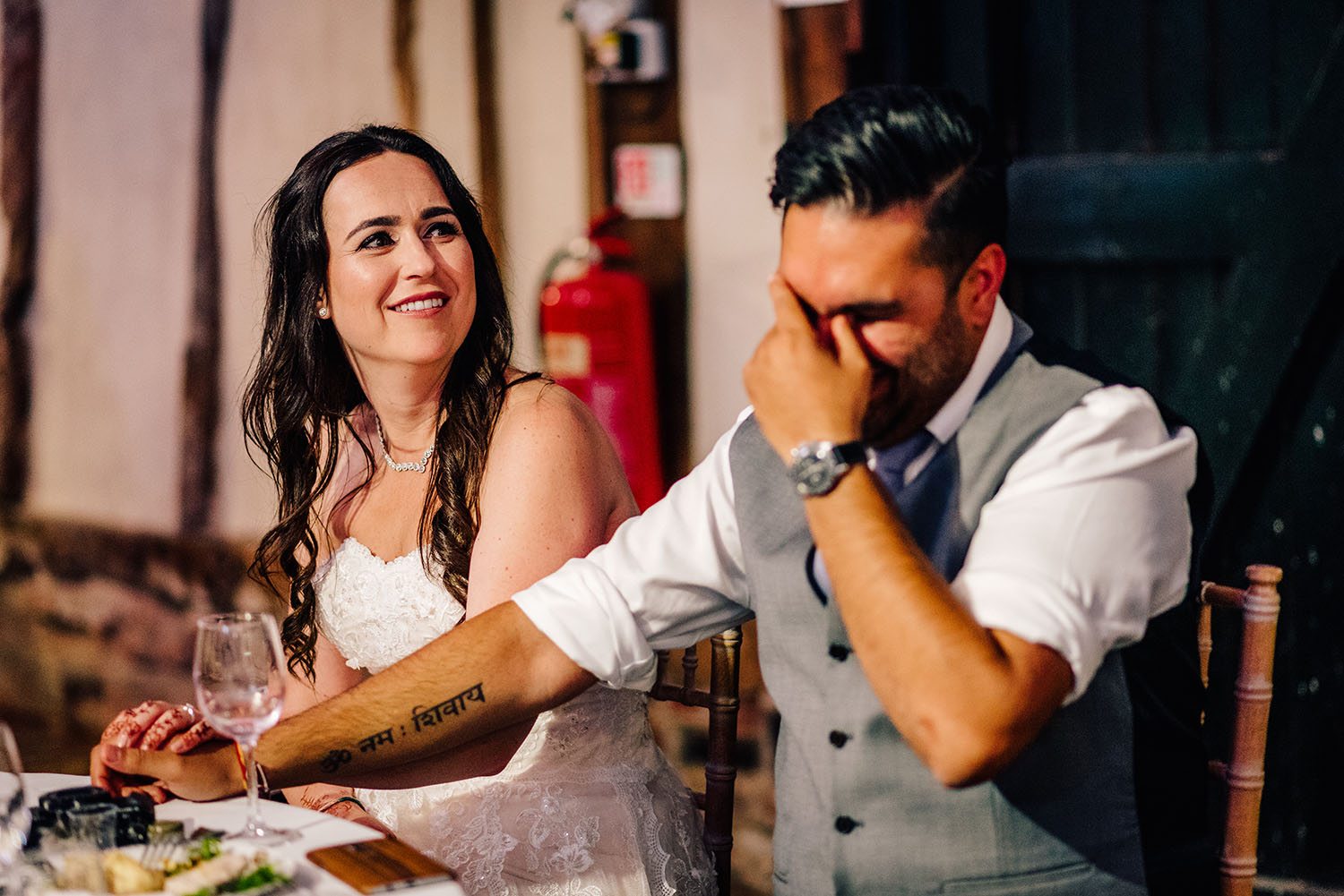 Embarrassing the groom
