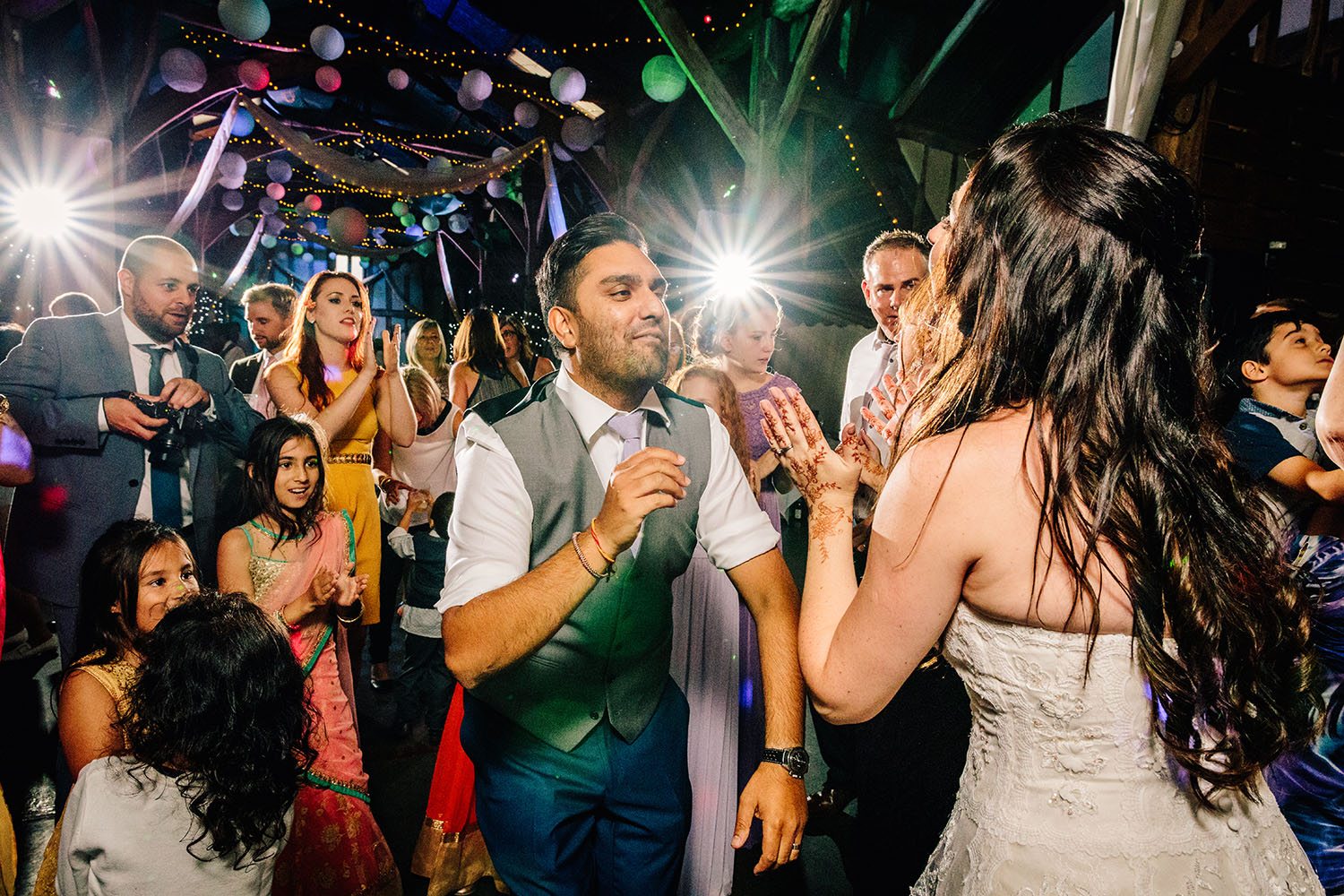Bride and Groom Dancing