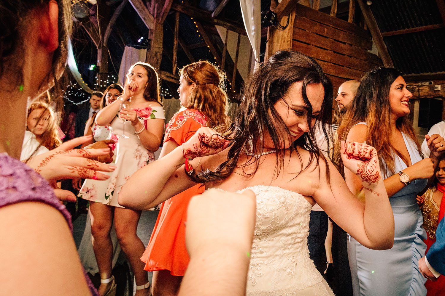 Bride dancing